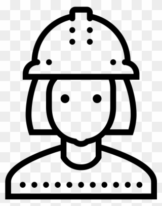 Female Worker Icon - Civil Engineer Icon Png Clipart