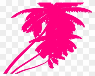 Palm Tree Clipart Double - Neon Palm Tree Png Transparent Png