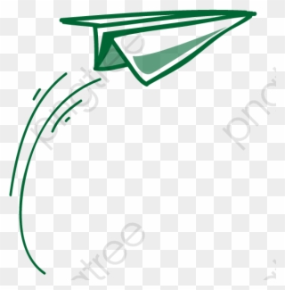 Green Paper Airplane, Airplane Clipart, Paper Plane, - Green Paper Airplane Png Transparent Png