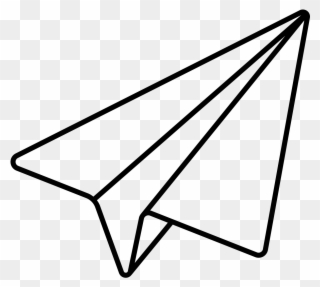 Noun Paper Plane - Paper Airplane Line Drawing Clipart