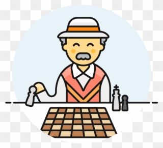 26 Chess Old Male Asian Clipart