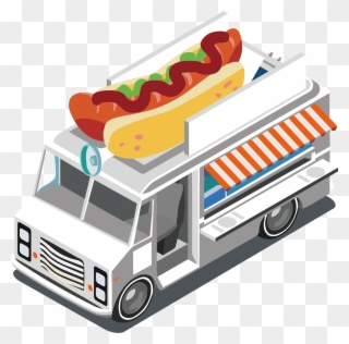 Hot Dog Fast Food Street Food Food Truck - Isometric Food Clipart