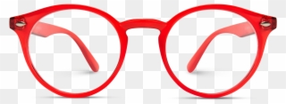 Red Frame Clear Prescription Eyeglasses, Clear Red Clipart