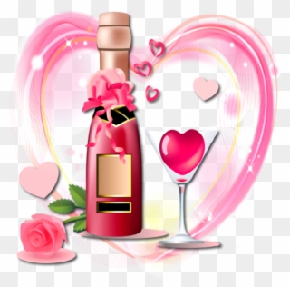 Bouteilles,tubes Love Heart, Perfume Bottles, Valentino, - March 8 Women's Day Animated Clipart