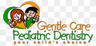 Gentle Care Pediatric Dentistry Logo, Dental Office - Cartoon Clipart