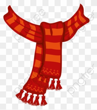 Red Scarf, Scarf, Red, Hand Painted Png Transparent - Scarf Clipart Png