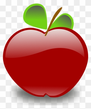 Red Apple Fruit Leaves Food Png Image - Clipart Apple Transparent Background