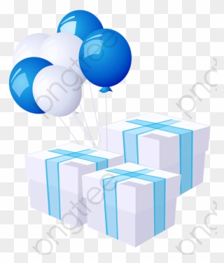 Gift Boxes And Balloons Decorative Boxes Clipart - 礼品 盒 - Png Download