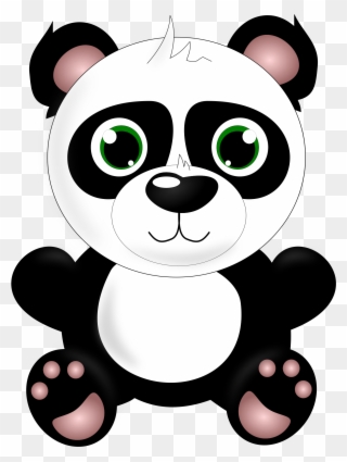 Panda Clipart Clip Art Baby - Panda Cartoon Cut Out - Png Download