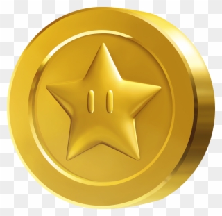 Coin Png - Super Mario Star Coin Clipart
