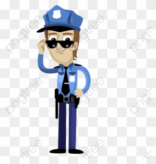Police Officer Transparent Background - Police Cartoon Character Png Clipart