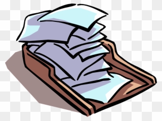 Vector Illustration Of Office Paperwork Piling Up In Clipart
