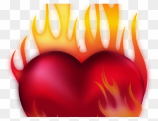 Heart Clipart Fire - Corazon En Llamas Png Transparent Png