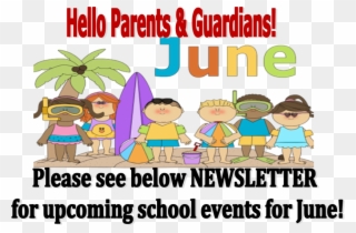 June Mcadam Elementary School - School Beach Day Cartoon Clipart