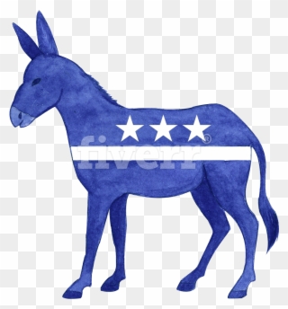 Download Democratic Donkey - Political Party In Usa Logo Clipart