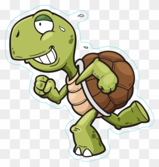 Turtle Running Clipart - Animated Turtle Running - Png Download