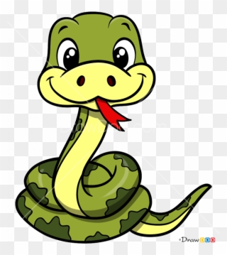 How To Draw Snake - Drawing Of A Snake Cartoon Clipart