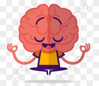 Brain Games Clipart - Meditating Brain - Png Download