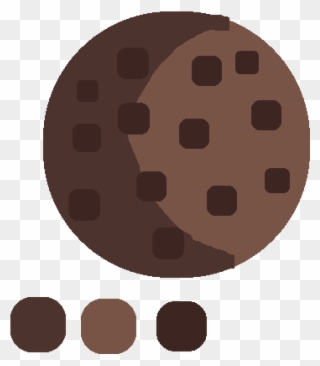 3 Color Chocolate Chip Cookie - Black Circle Clipart
