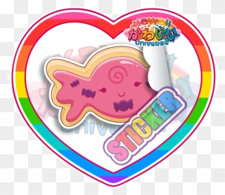 Cute Pink Candy Sugar Cookie Sticker Clipart