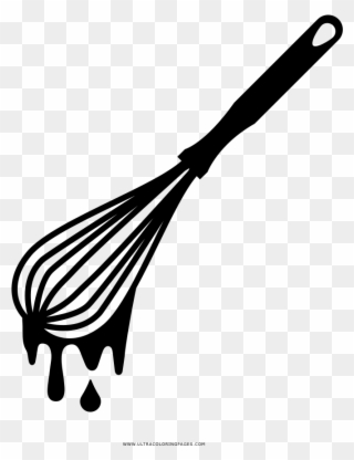 Whisk Coloring Page - Whisk Clipart Png Transparent Png