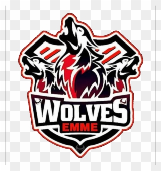 Emme Wolves - Rugby Club Logo Design Clipart