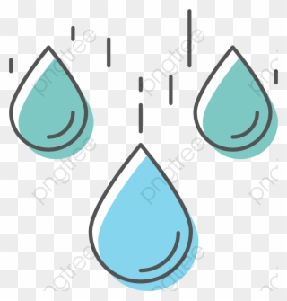 Water Droplet Clipart Scared - 雨滴 卡通 - Png Download