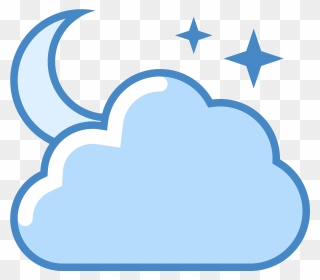 Free Weather Icons Cold Weather But Partly Cloudy Icons - Cloudy Night Weather Icon Clipart