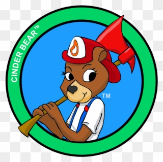 Cinder Bear Is The Fire Safety Bear That Promotes The Clipart