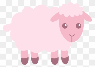 Sheep Clipart Easy - Pink Sheep Clipart - Png Download