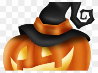 Witch Hat Clipart Pumpkin Hat - Pumpkin With Witch Hat Clipart - Png Download