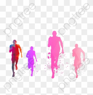 Football Player Clipart Youth - Running Silhouette Png Transparent Png