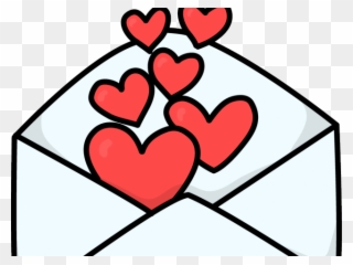Love Note Cliparts - Clip Art Love Letter - Png Download