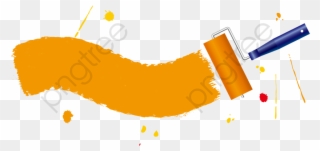 Paint Brush Clipart Yellow - Vector Paint - Png Download