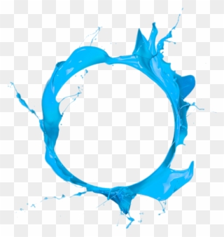 Jpg Royalty Free Circle Paint Blue Clip Art - Blue Paint Splash Png Transparent Png