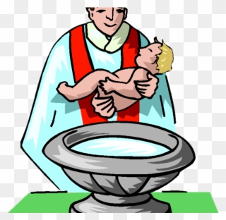 Free Baptism Cliparts - Clipart Baby Being Baptised - Png Download