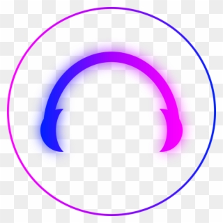 Pin Pink Headphones Clipart - Circle - Png Download