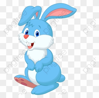 Rabbit Clipart Blue - Blue Bunny Clip Art - Png Download