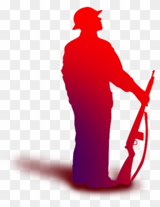 Outline Of Army Man - Soldier Silhouette Clipart
