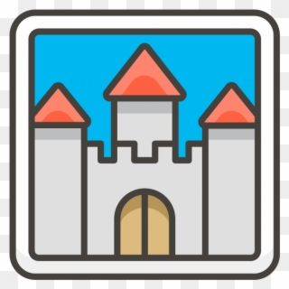 Castle Emoji Icon - Burg Emoji Clipart