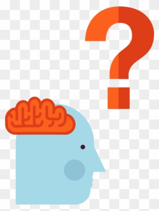 Brain Dude Question Mark - Question Mark Png Brain Clipart