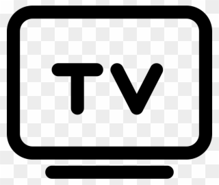 V Png Tv Clipart - Tv Icon Png Black Transparent Png