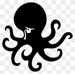 Octopus Png Black - Octopus Logo Png Clipart