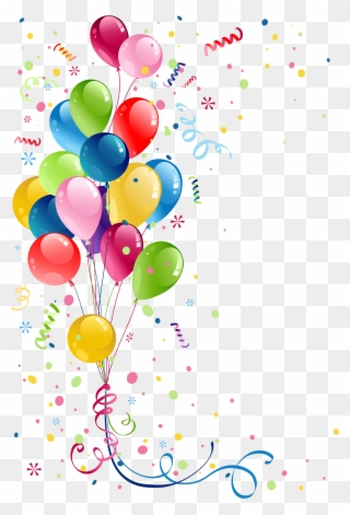 Remerciement Anniversaire, Carte Anniversaire Femme, - Balloons Vector Clipart
