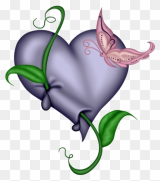 Coeur,tube,png - Heart Butterfly Png Clipart