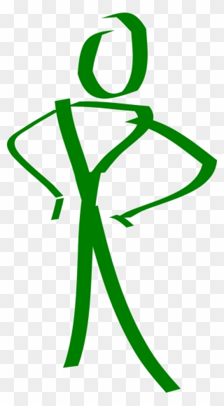 Stick Figure,standing,stick Man,green,figure,free Vector - Man Stick Figure Clip Art - Png Download
