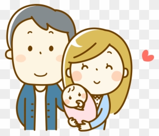 Big Image - Clip Art Family With Baby - Png Download