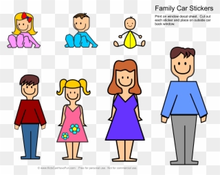 Family Car Sticker Decals - Decal Clipart
