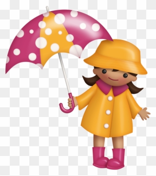 B *✿* Sunshine Rain Craft Images, Girl Clipart, Family - Girl In Rainwear Clipart - Png Download