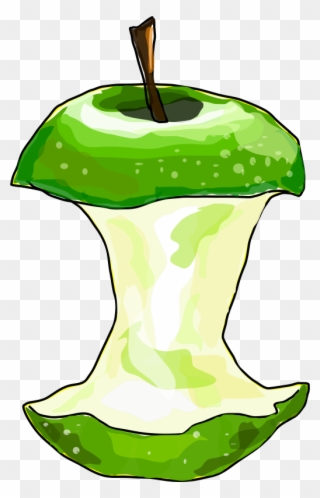 Apple Core Free Clipart - Png Download